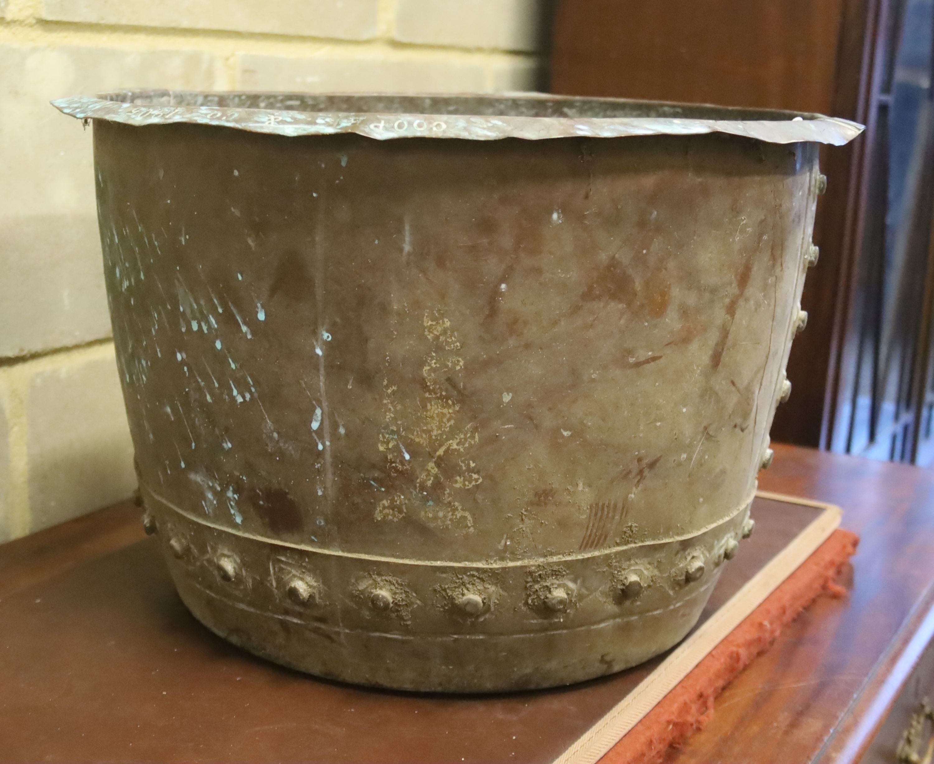 A Victorian copper copper stamped Cooper & Co., diameter 43cm